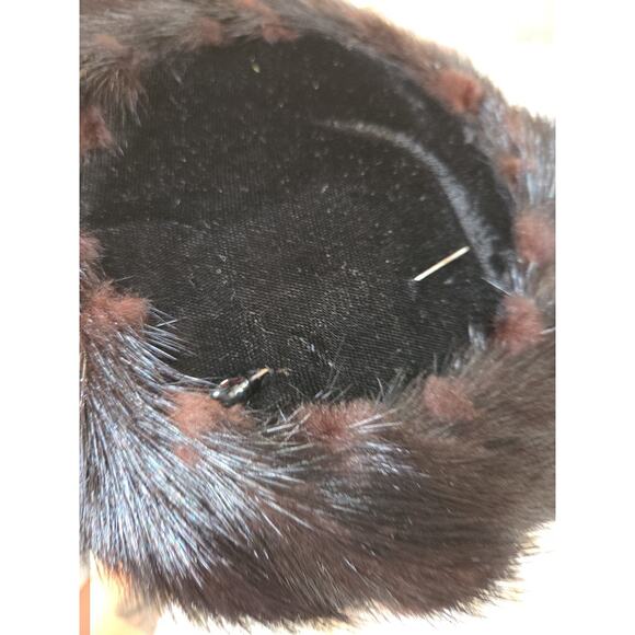 Vintage 1950s Sable Fur Hat With Pin - Picture 12 of 15